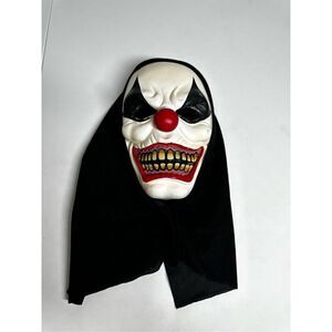 Vintage Extreme Clown Mask Foam With Hood Spirit Halloween Fits Most Adults